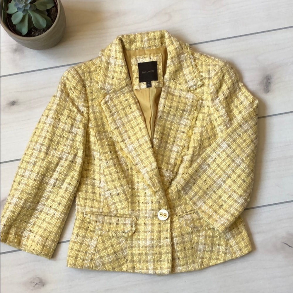 The Limited 3/4 Sleeve Tweed Blazer, size XS